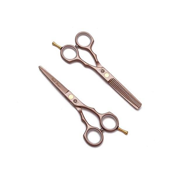 Professionnel Coupe de Cheveux 5.5 Pouces Or Rose Barber Ciseaux Amincissants Ciseaux Haut de Gamme Scénographie Coiffure 6CR