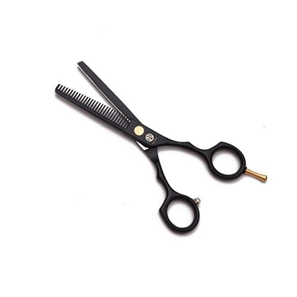 Professionnel Coupe de Cheveux 5.5 Pouces Noir Barber Ciseaux Amincissants Ciseaux Haut de Gamme Scénographie Coiffure 6CR Ac