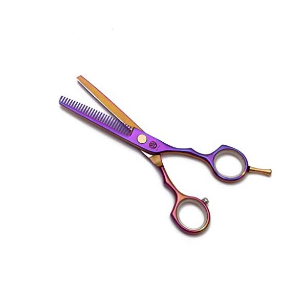 Coupe Professionnelle Cheveux 5,5 Pouces coloré Barber Ciseaux Amincissants Ciseaux Haut de Gamme Scénographie Coiffure 6CR A