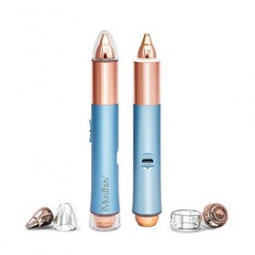 Épilateur double fonction pour sourcils et visage bleu cristal 