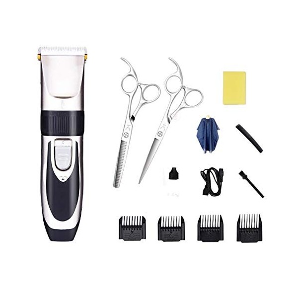 Hommes Cheveux Tondeuse à Cheveux Professionnel Tondeuse sans Fil Haircut Kit Machine de Coupe USB Rechargeable Cheveux étanc