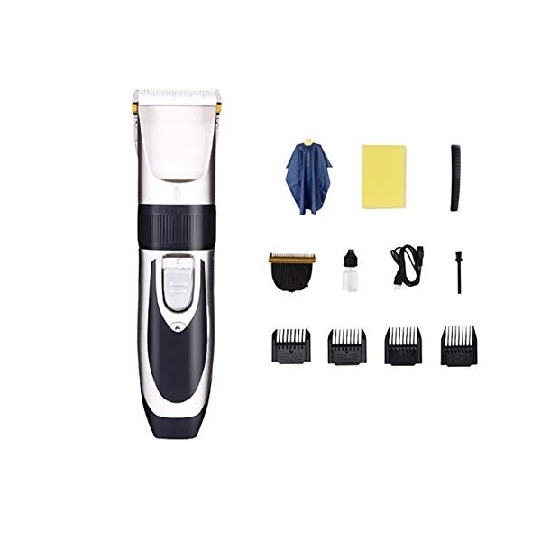 Hommes Cheveux Tondeuse à Cheveux Professionnel Tondeuse sans Fil Haircut Kit Machine de Coupe USB Rechargeable Cheveux étanc