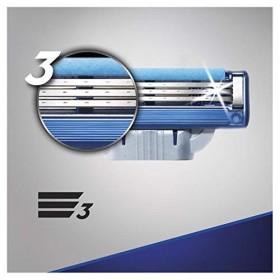 Gillette Lames de rasoir MACH3&nbsp;Turbo pour les hommes, pack de 1&nbsp; 1&nbsp;x 12&nbsp;pièces 