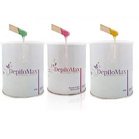 BeautyfulCenter | Purewax | 3 Cires épilation en pot Couleurs mixtes 1 pot Rose / 1 Pot Jaune / 1 Pot Vert 800 ml, Offre dé