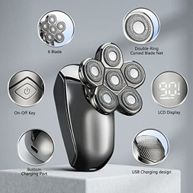 Layhou Rasoir électrique multifonction à écran numérique LCD pour homme