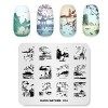 Alexnailart Plaques destampage Nail Art Gabarits de mannequin manucure style chinois West Lake Paysage naturel Peinture à l