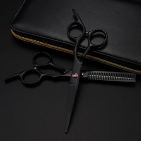 Ciseaux de coiffure professionnels pour gauchers, ensemble de coupe de cheveux, outils pour cheveux, ciseaux droits, ciseaux 