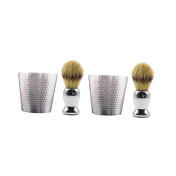 Beavorty 2 Ensembles Ensemble De Brosses À Barbe Bol De De Barbier Kit De Rasage Pour Hommes Brosse À Moustache Homme Costume