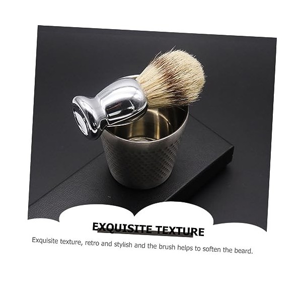 Beavorty 2 Ensembles Ensemble De Brosses À Barbe Bol De De Barbier Kit De Rasage Pour Hommes Brosse À Moustache Homme Costume