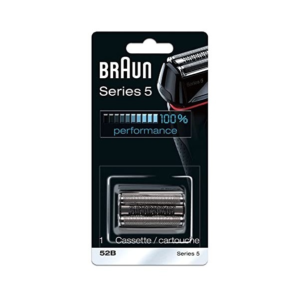 Tête de rechange pour rasoir électrique série 5 52B pour rasoirs Braun, grille et cutter compatible avec les modèles Braun Se