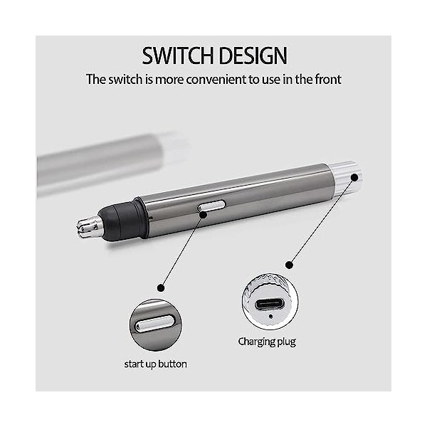 tondeuse nez femmes,tondeuse oreilles hommes, Tondeuse à poils de nez Tondeuse à poils de nez électrique Mise en œuvre Rasoir