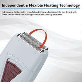 Ejoyous Rasoir électrique pour Hommes, Rasoir électrique Tondeuse à Cheveux Double Tête Moustache Rasoir Tondeuse à Cheveux, 