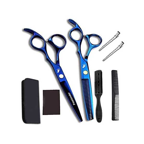 Ciseaux pour coupe de cheveux Ciseaux de coiffure professionnels Set Ciseaux à effiler Ciseaux de barbier Ciseaux de coiffeur