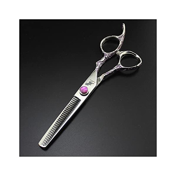 Ciseaux pour coupe de cheveux, outils de coiffure professionnels de 6 pouces, ciseaux de coiffure, poignée de fleur violette,