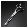 Ciseaux pour coupe de cheveux, outils de coiffure professionnels de 6 pouces, ciseaux de coiffure, poignée de fleur violette,