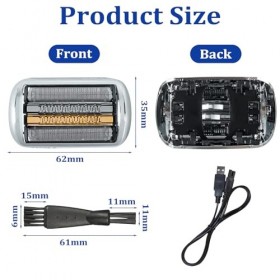 BMHNQ 94m Rasoir électrique Pièce De Serie 9/9 Pro Rechange pour Rasoir,Tete de Rasoir 94m Easyshave Grille Compatible avec l