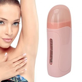 Kit Chauffe-Cire à Rouler, Kit de Rouleau de Cire 40 W avec 100 Bandes de Cire, 2 Cartouches de Cire Douce de 100 Ml,Rapide C