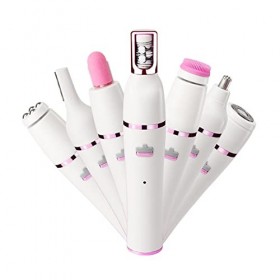 ILGUN Épilateur pour Femmes 7 en 1 Rasoir De Salle De Bain Tondeuse À Poils De Nez Tondeuse À Sourcils Polisseuse Dongles Re