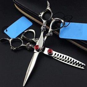 Ciseaux De Coiffure Professionnels Violets, Salon De Coiffure De Ciseaux Colorés Ou Usage Domestique, Ensemble En Option, H, 