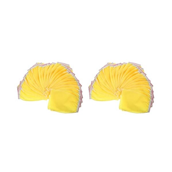 BREWIX 200 pcs Massage, Corps, Bain Jetable, Débarbouillette Scrubber Spa Spa, Gants: Loofah Jaune Mort Adulte Dos Mitaine Ne