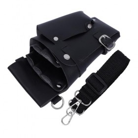 Beaupretty 3 Pcs Fanny Pack Coiffeur Taille Sac Ciseaux Épaule Poche Noir Messager Sac Maquillage Brosse Taille Ciseaux Cas C