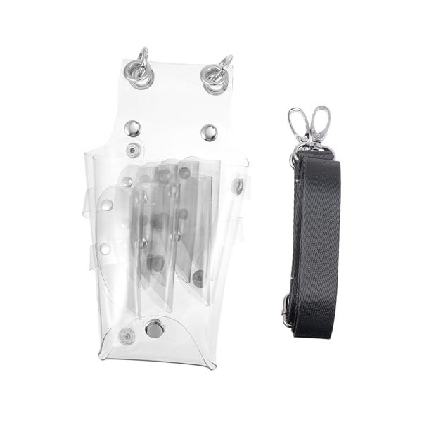 FRCOLOR 2 Pièces Outil De Taille Multi-Ceinture Coiffure Violet Salon Transparent Porte-Peigne Clips Kit Ciseaux Professionne