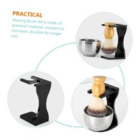 FRCOLOR 4 Ensembles De Rasage Kit De Beauté Costumes Noirs Pour Hommes Costume Pour Hommes Barbe Crème Barbier Blaireau Et Bo