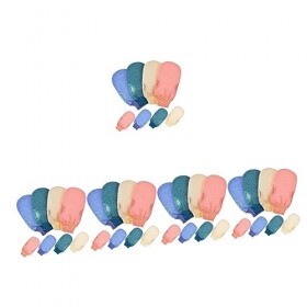 FOMIYES 40 Pièces Gants Exfoliants Éponge De Gommage Corporel Gants De Nettoyage Éponge De Bain Éponge De Luffa Naturelle Épu