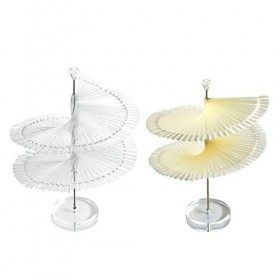 Nail Art Conseils de stand fashional Spirale Fan Forme Affichage Nail Art stand Nuancier Présentoir Spiral faux ongles en pla