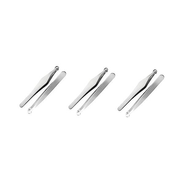 minkissy Lot de 6 pinces à cheveux métalliques en acier inoxydable pour le nez, les sourcils, les cheveux du nez