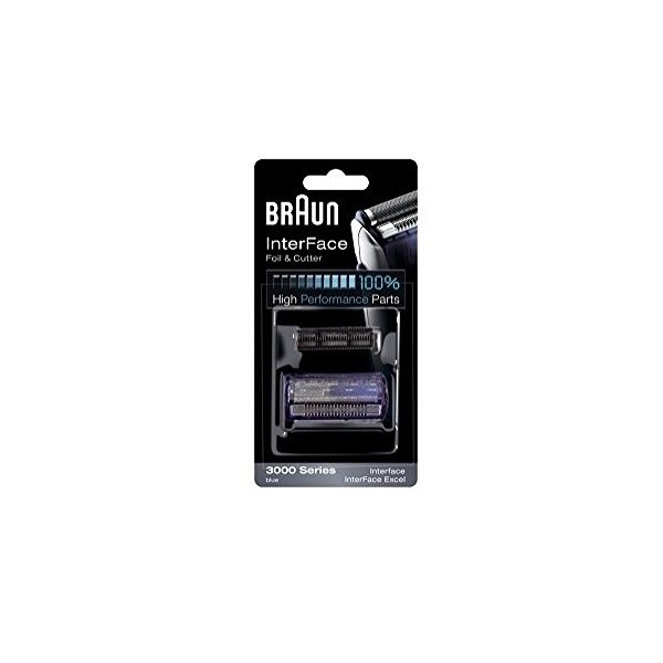 Braun - 81253286 - Combi-Pack 3000 - Recharge Grille + Couteaux pour Rasoirs Interface