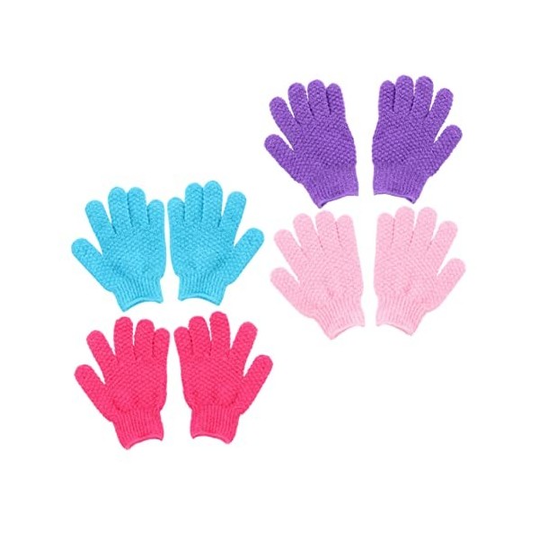 VducK 8pcs Gants de gommage de bain Gant de toilettage Serviettes de spa for le corps Gant de bain Gants de bain exfoliants G