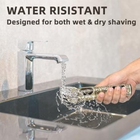 REHOYO Tondeuse Barbe Homme Imperméables, Tondeuse Cheveux Hommes Professionnelle Avec Lame en T de Coupe de 0mm Rasoir Elect