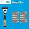 BIC Shave Club 5 Classic - 6 mois de rasage - 1 manche ergonomique offert + 20 recharges de 5 lames
