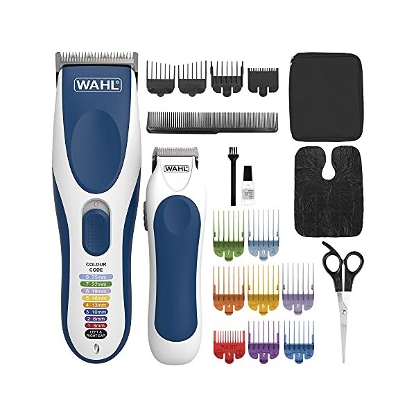 WAHL Colour Pro Kit combiné sans fil pour homme, tondeuse à cheveux, tondeuse à cheveux pour homme avec tondeuse à barbe, gui