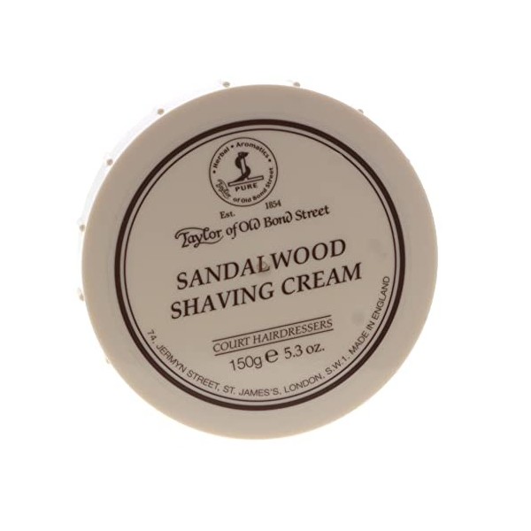 Taylor of Old Bond Street Sandalwood Shaving Cream , 5.3 oz, 2 Pack by Taylor of Old Bond Street