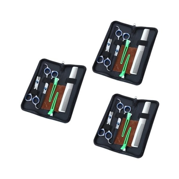 FRCOLOR 10 Pièces Ciseaux Ciseaux Robustes Rasoir De Barbier Robuste Ciseaux À Cheveux Professionnels Ciseaux De Coupe De Che