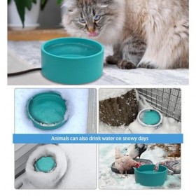 CCACHE Bol deau chauffée - Plat deau chauffante de 108 onces,Gamelle dhiver Intelligente pour Chien avec Cordon Anti-Masti