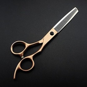 Ciseaux de coupe de cheveux, 6 pouces professionnels 440c acier rose or ciseaux de cheveux coupe outils de barbier coupe de c...