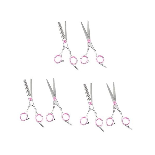 minkissy 6 Pièces Outils De Coiffure Ciseaux Adultes Ciseaux Ciseaux Ciseaux Ciseaux De Coiffeur Ciseaux Droits Ciseaux De Co