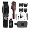 Wahl and Peaky Blinders Tondeuse à barbe rechargeable pour homme, tondeuse à poils faciaux, huile à barbe, soin de la barbe, 