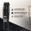 Wahl and Peaky Blinders Tondeuse à barbe rechargeable pour homme, tondeuse à poils faciaux, huile à barbe, soin de la barbe, 