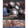 Rasoir électrique Intelligent pour Hommes, Rasoir électrique étanche Rechargeable, Tondeuse à Cheveux Rotative Multifonctionn