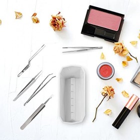 FOMIYES 5 Pièces Support De Rangement Pour Pinces À Épiler Pinces En Plastique Conteneurs De Maquillage Pince À Cils Support 