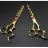 Ciseaux de coupe de cheveux, professionnels 6 pouces 440c avec poignée dragon, ciseaux de coupe, ciseaux amincissants, outils