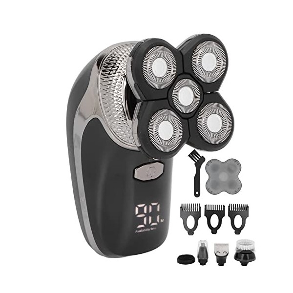 Rasoir multifonctionnel, 5 en 1 rasoir électrique rechargeable tondeuse à poils de nez Kit de toilettage utilisation humide e