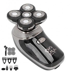 Rasoir à Tête Chauve, Tondeuse à Poils de Nez Brosse de Nettoyage du Visage Kit de Toilettage Rasoir Multifonctionnel pour Sa