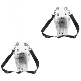 FRCOLOR 2 Pcs Cheveux Ciseaux Sac Clair Fanny Pack Outil Bandoulière Taille Sacs Cheveux Outils Titulaire Peigne Cisaillement