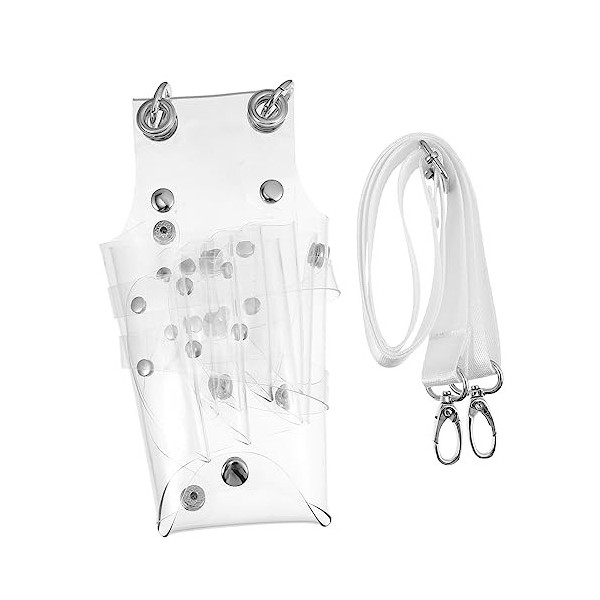 FRCOLOR 2 Pcs Cheveux Ciseaux Sac Clair Fanny Pack Outil Bandoulière Taille Sacs Cheveux Outils Titulaire Peigne Cisaillement