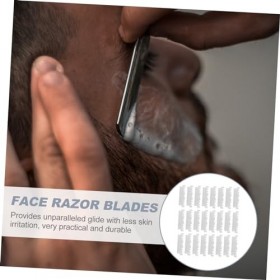 FOMIYES 500 Pcs Lame De Rasoir Hommes Sécurité Barbershop Cutter Corps Visage Cutter Barbe Rasoir Lame Hommes Rasage Droit Ra